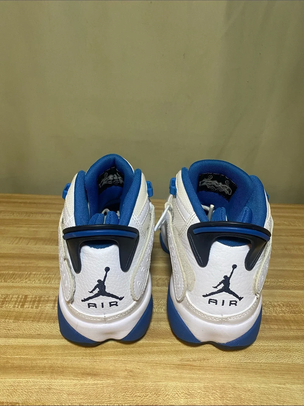 Jordan 6 Rings White Marina Blue 322992-114 Mens Basketball Shoes size 8